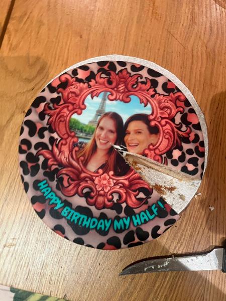 Personalised Rose Gold Photo Cake - Order By 2pm For Next Day Delivery @ bakerdays