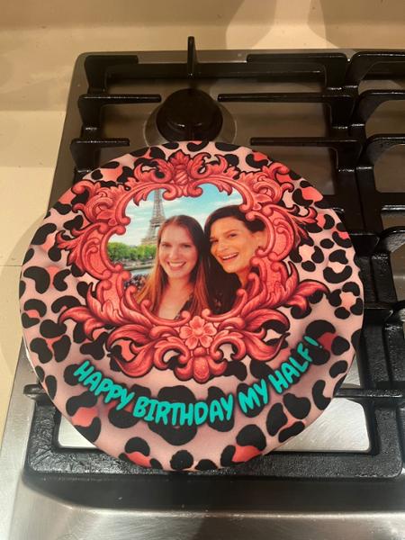 Personalised Rose Gold Photo Cake - Order By 2pm For Next Day Delivery @ bakerdays