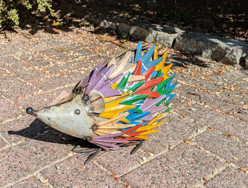 Recycled / Upcycled Tin Hedgehog Sculpture