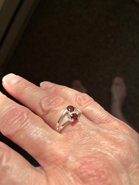 Size N to O 0.34ct Burmese Jedi Red Spinel Sterling Silver Ring