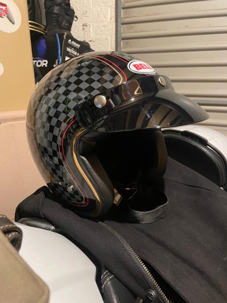 Bell open face helmet