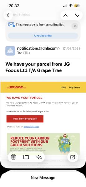 Grape tree order