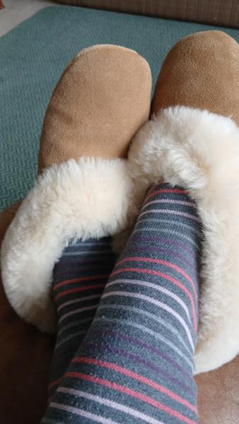Sheepskin Collar Ballerina Slippers