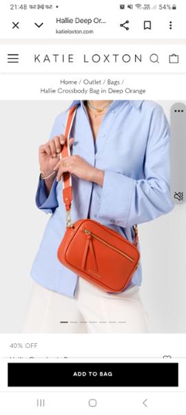 Hallie Crossbody Bag in Deep Orange