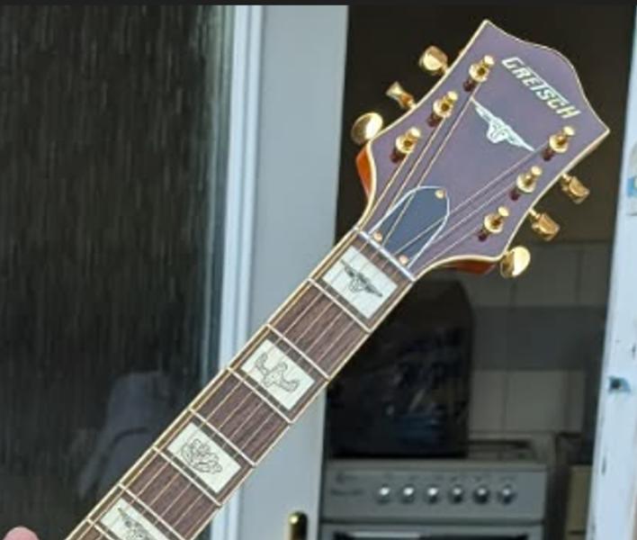 Gretsch G6120T-55 Vintage Select Edition '55 Chet Atkins Hollow Body with Bigsby, TV Jones, Vintage Orange Stain Lacquer
