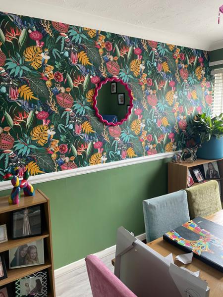 Wonderland Tropical Wallpaper Emerald Green Holden WOW036
