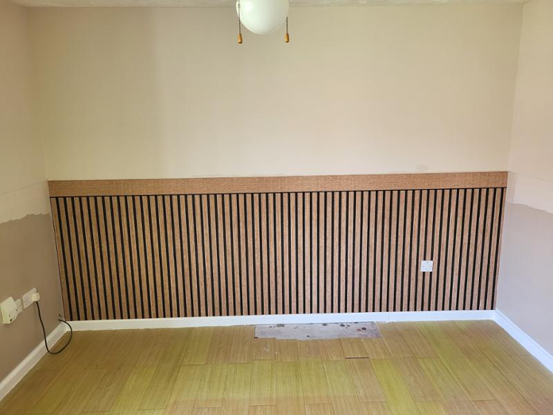 Wood Slats Dado Panel Wallpaper Brown / Black AS Creation 397444