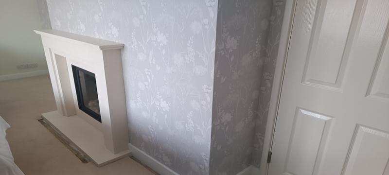 Catherine Lansfield Meadowsweet Floral Wallpaper Grey Muriva 165581