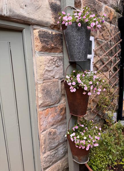 Rustic Wall Hanging Metal Planter