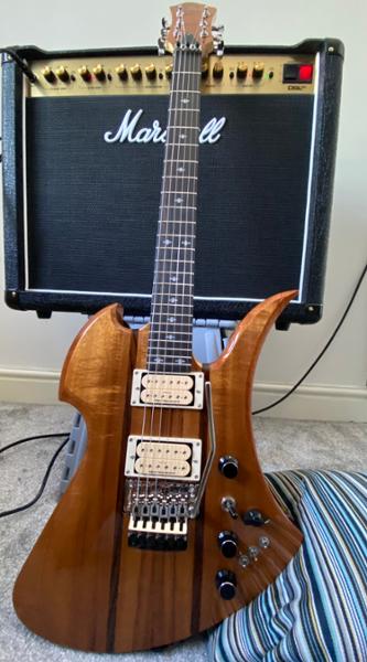 BC Rich Legacy Series Mockingbird Exotic ST Electric Guitar with Floyd Rose in Natural Koa