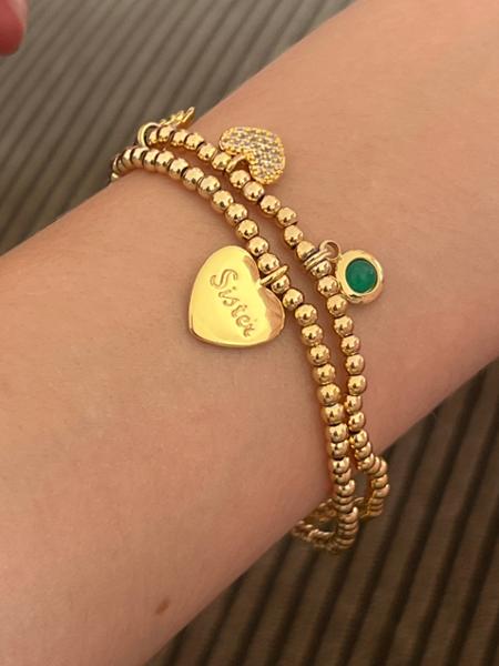 A Little 'Super Sister' Bracelet in Gold Plating