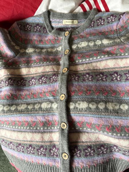 Floral and Sheep Repeat Fairisle Cardigan