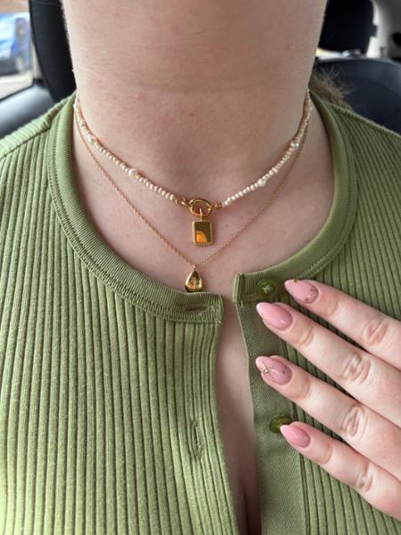 Pearl Glow Waterproof Gold Choker