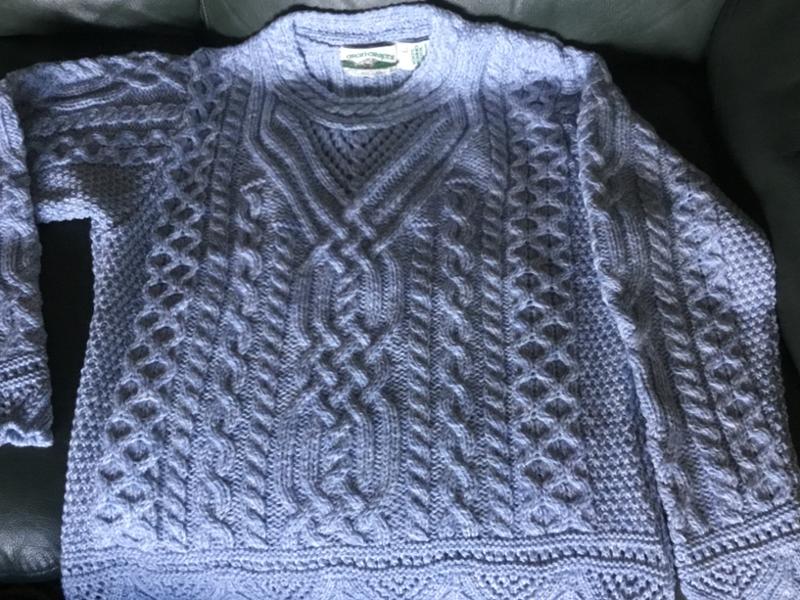 Scallop Hem Crew Neck Lace Sweater