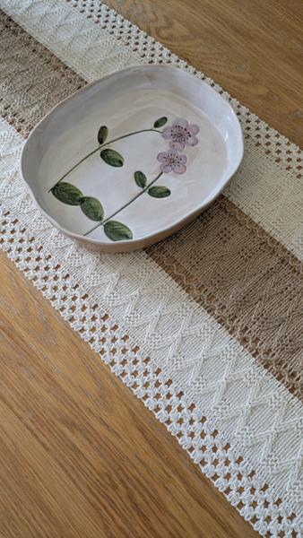 Botanical Stoneware Dish, Blue