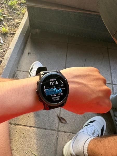 Smartwatch Garmin Fenix E 47mm - Slate Gray Steel with Black Silicone Band