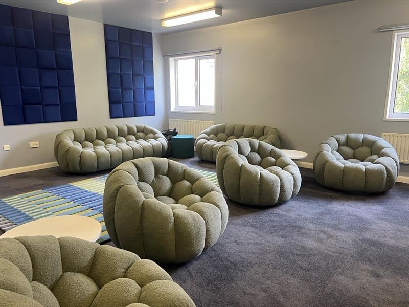 Teddy Boucle Fabric Sage Green 1 Seater Swivel Sofa ATRANI