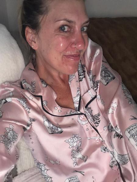 Womens Satin Traditional Pyjamas Baby Pink Sailor Tattoo