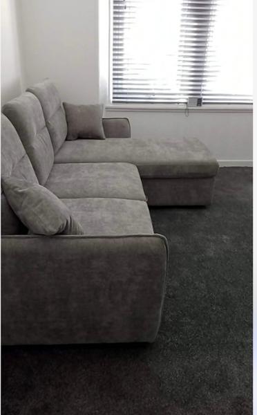 Grey Chenille Fabric 2C1 Corner Sofabed with Storage ARCHIE