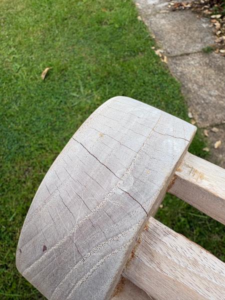 Teak wood has bleached and split in 3 months!