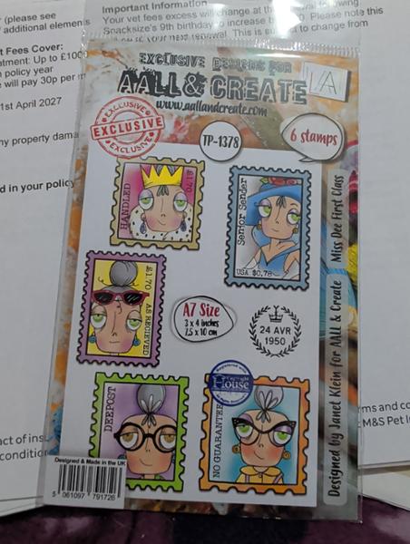 AALL & Create TP-1378 - A7 Stamp Sets - Miss Dee First Class