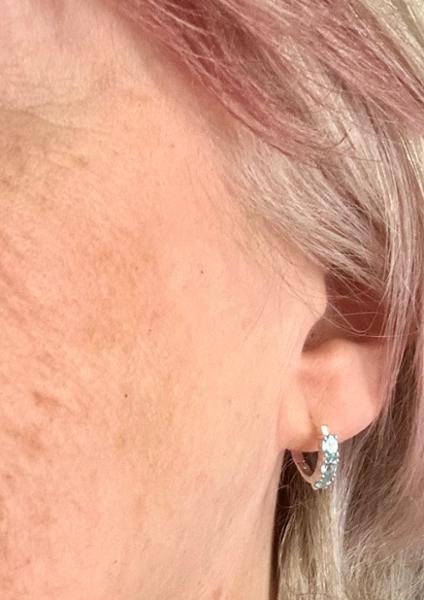 1.20cts Blue Apatite Sterling Silver Earrings