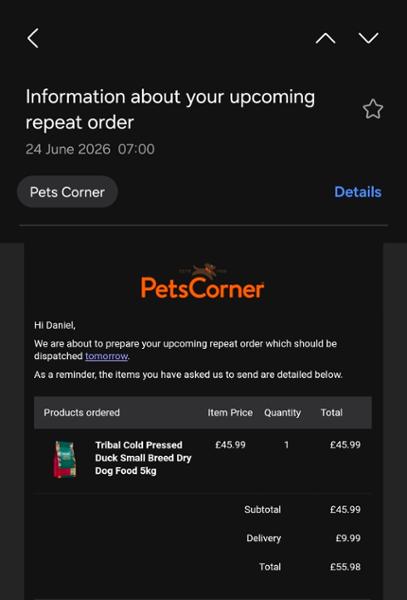 Hidden delivery charge.....