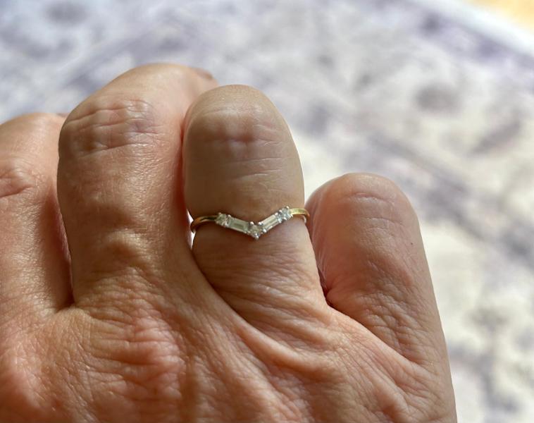 Size N to O 1/4ct SI Diamond 9K Gold Tomas Rae Ring