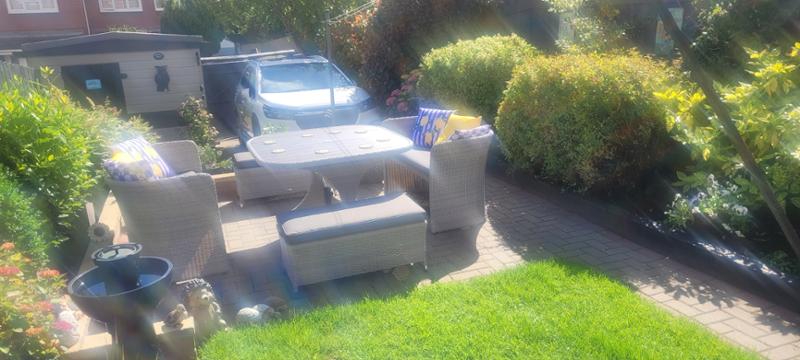 Tetbury balcony set-graphite & cover