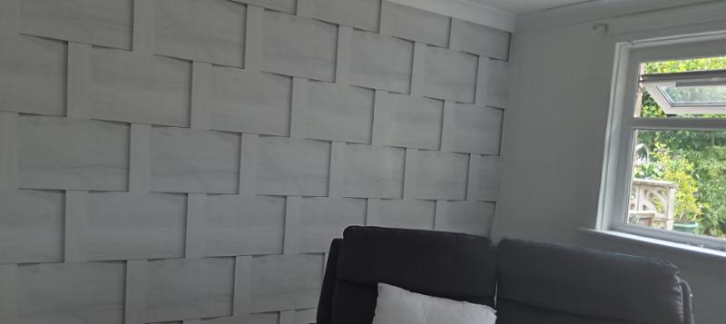 Harrow Weave Wood Panel Wallpaper White World of Wallpaper 3107