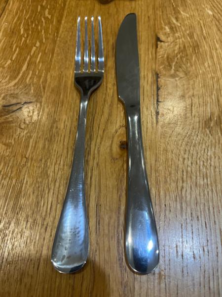Not sure they match? Oxford knives and forks, different weight and handle