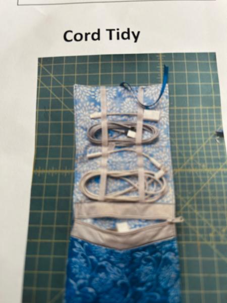 White Gecko Gamer Cord Tidy Kit: Instructions, Fabric (0.5m), Zip, Elastic, Ribbon, Button & Wadding