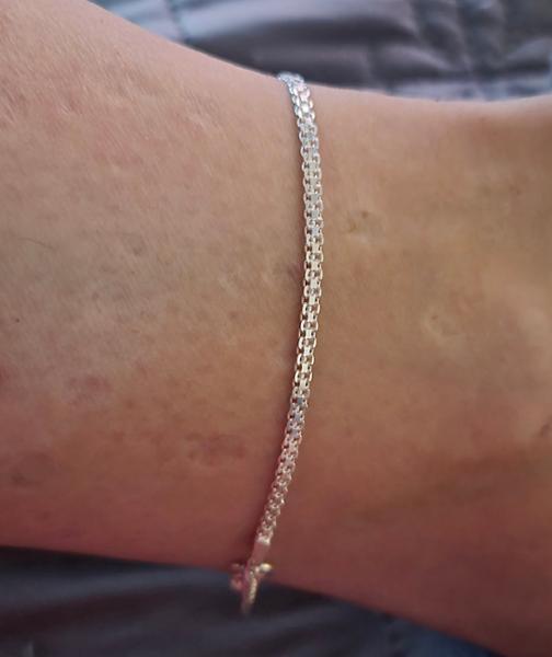 Personalised Sterling Silver Bismarck Chain Anklet