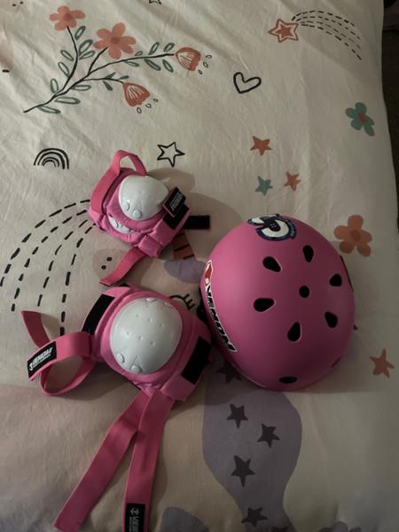 Venom Skateboard Helmet + Triple Pads Combo Protection Gift Pack - Pink