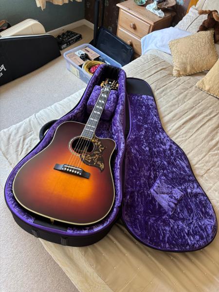 Epiphone Inspired By Gibson Custom 1960 Hummingbird Deluxe EC In Autumn Burst