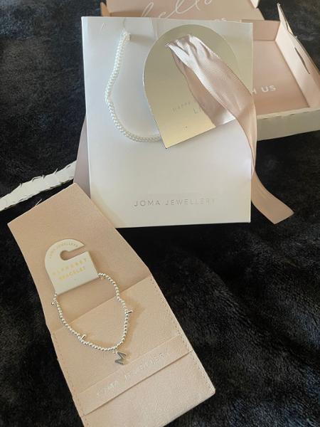 Joma Jewellery Alphabet A Little 'U' Bracelet In Silver Plating