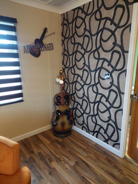 Linear Swirl Wallpaper Taupe Holden 13460