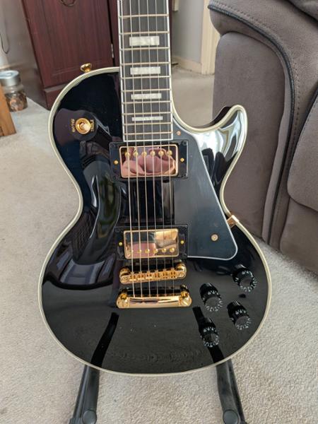 Epiphone Inspired by Gibson Les Paul Custom Electric Guitar in Ebony