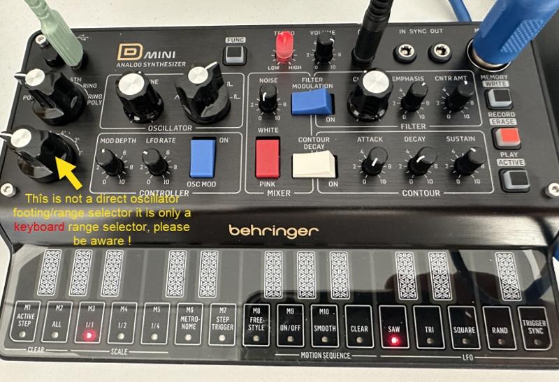 Behringer D MINI Portable Analogue Synthesizer