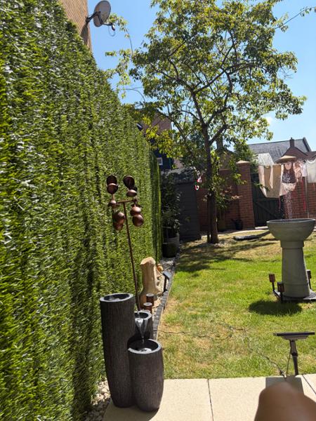 Evergreen Artificial Conifer Hedge Garden Fence Privacy Screen, 1m x 3m | Fire Resistant | UV Protected | Privacy Barrier | Low Maintenance