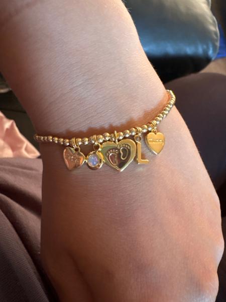 PERSONALISATION | A LITTLE BRACELET | Gold Plated | Baby Footprints
