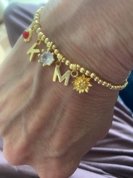 PERSONALISATION | A LITTLE BRACELET | GOLD CRYSTAL