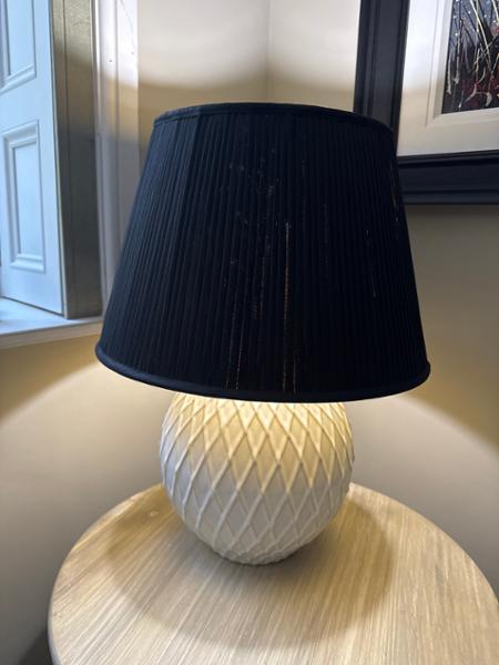 Black and Gold pleated Lampshade