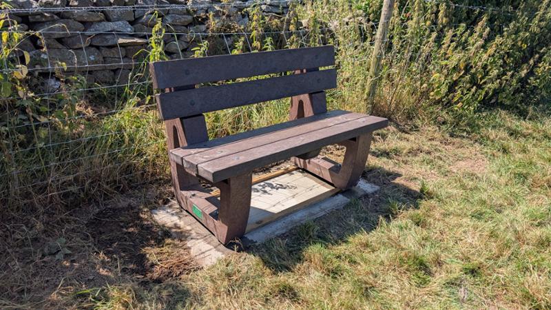 Recycled Plastic 2 Seater Garden/Park Bench - Bradley