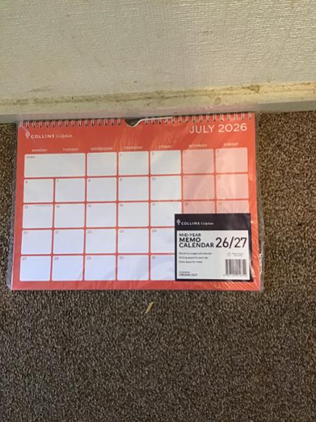 2026-2027 - Mid / Academic Year A4 Memo Calendar - Collins Debden Colplan Range