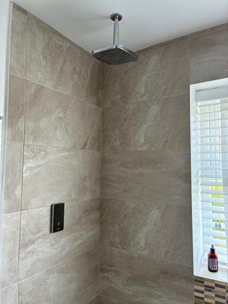 Electric Shower - Silver ENVi 9kW Thermostatic Ceiling Head Shower