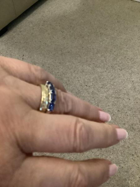 Size P to Q 1.56cts Nilamani Sterling Silver Ring