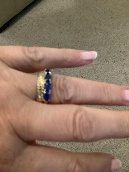 Size P to Q 1.56cts Nilamani Sterling Silver Ring