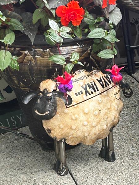 Handmade Tin Upcycled Sheep Garden Ornament