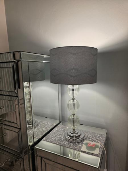Sophisticated Duck Egg Lamp Shade with Intricate Geometric Pattern